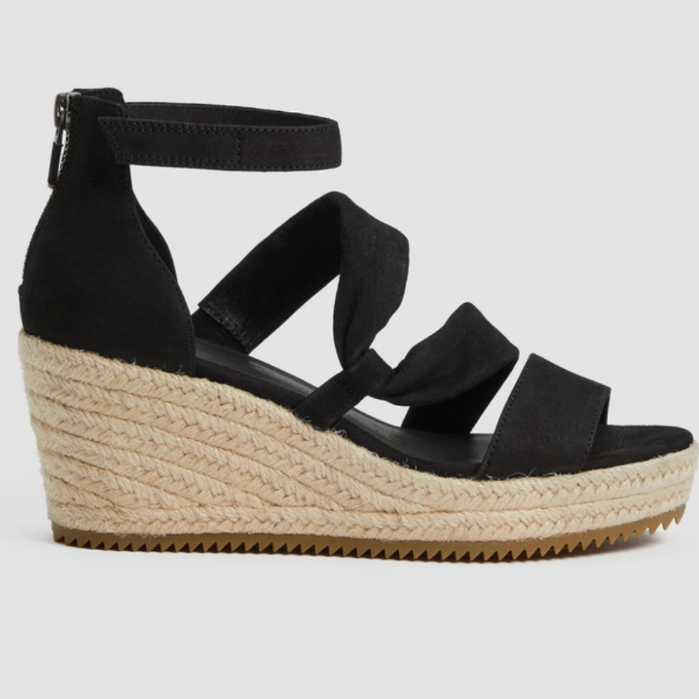 EILEEN FISHER Wisp Tumbled Nubuck Espadrille [NWOB]